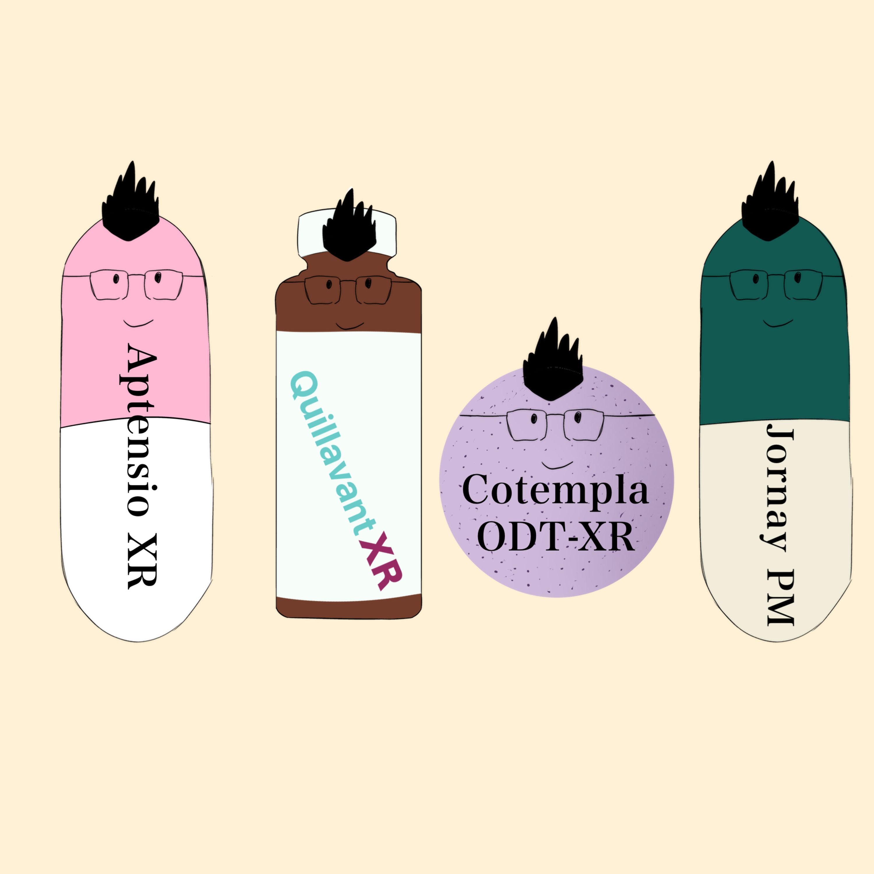 E71 :ADHD: Stimulants: Methylphenidate: Daytrana, Quillavant XR, Quillachew XR, Aptensio XR, Cotempla ODT-XR, and Jornay PM episode artwork