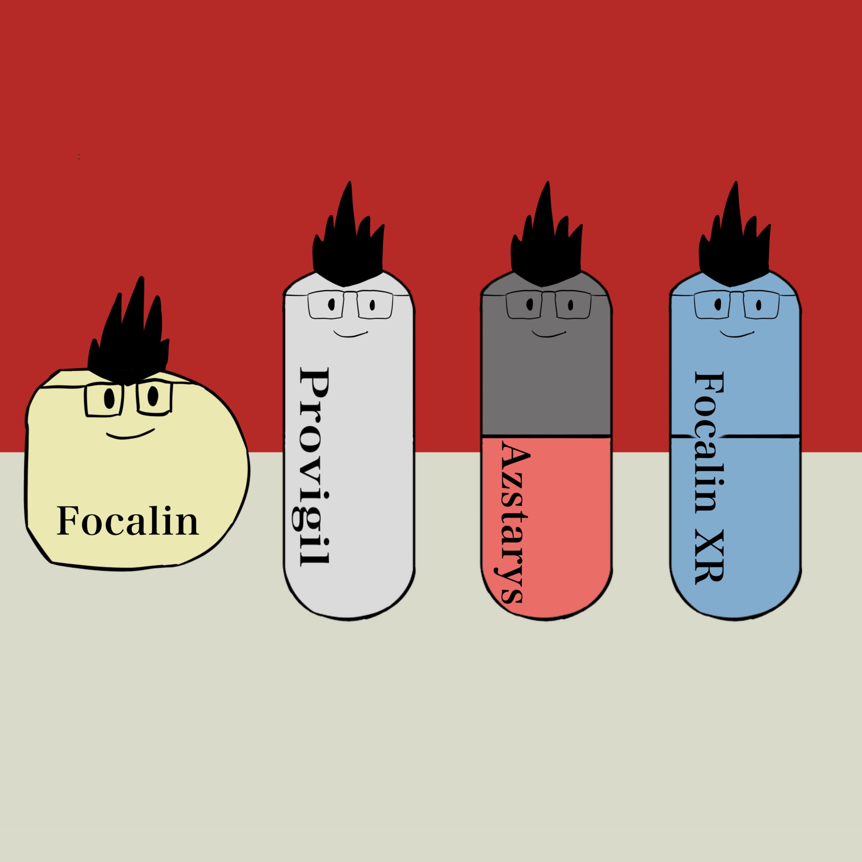 E73 ADHD: Stimulants: Methylphenidate: Adhansia XR, Focalin, Azstarys, Modafinil (Provigil), and Armodafinil (Nuvigil) episode artwork